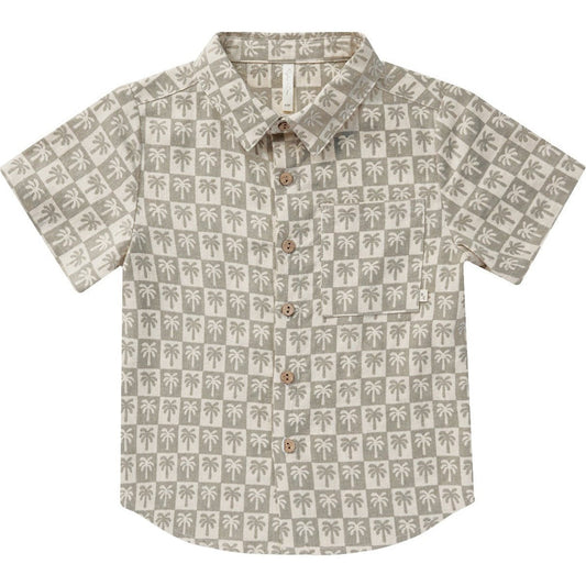 Rylee + Cru Collared Short Sleeve Shirt | Palm Check