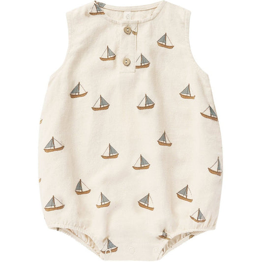 Rylee + Cru Beau Romper | Sailboats