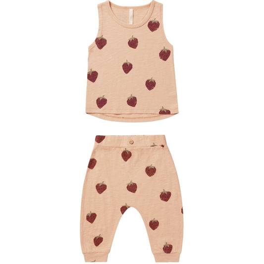 Rylee + Cru Tank + Slouch Pant Set | Strawberries