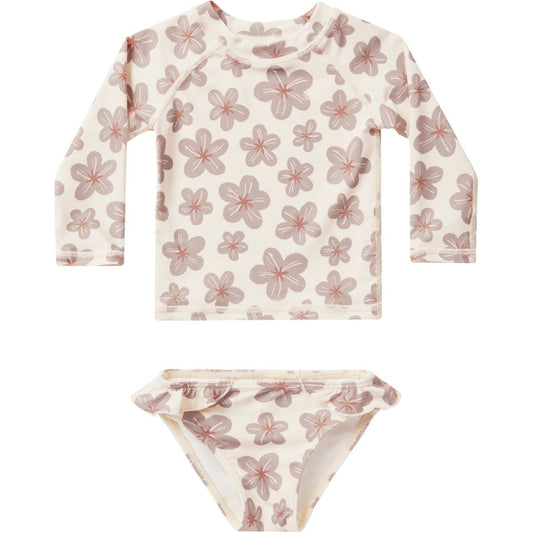 Rylee + Cru Maryn Rash Guard Set | Hibiscus
