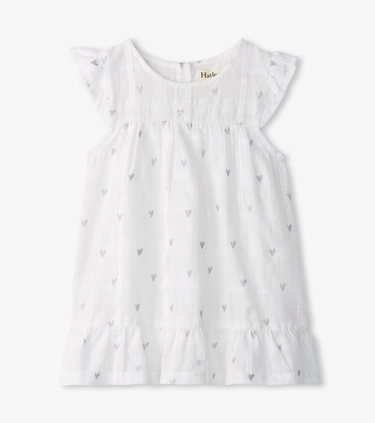 Hatley Glitter Hearts Flounce Dress
