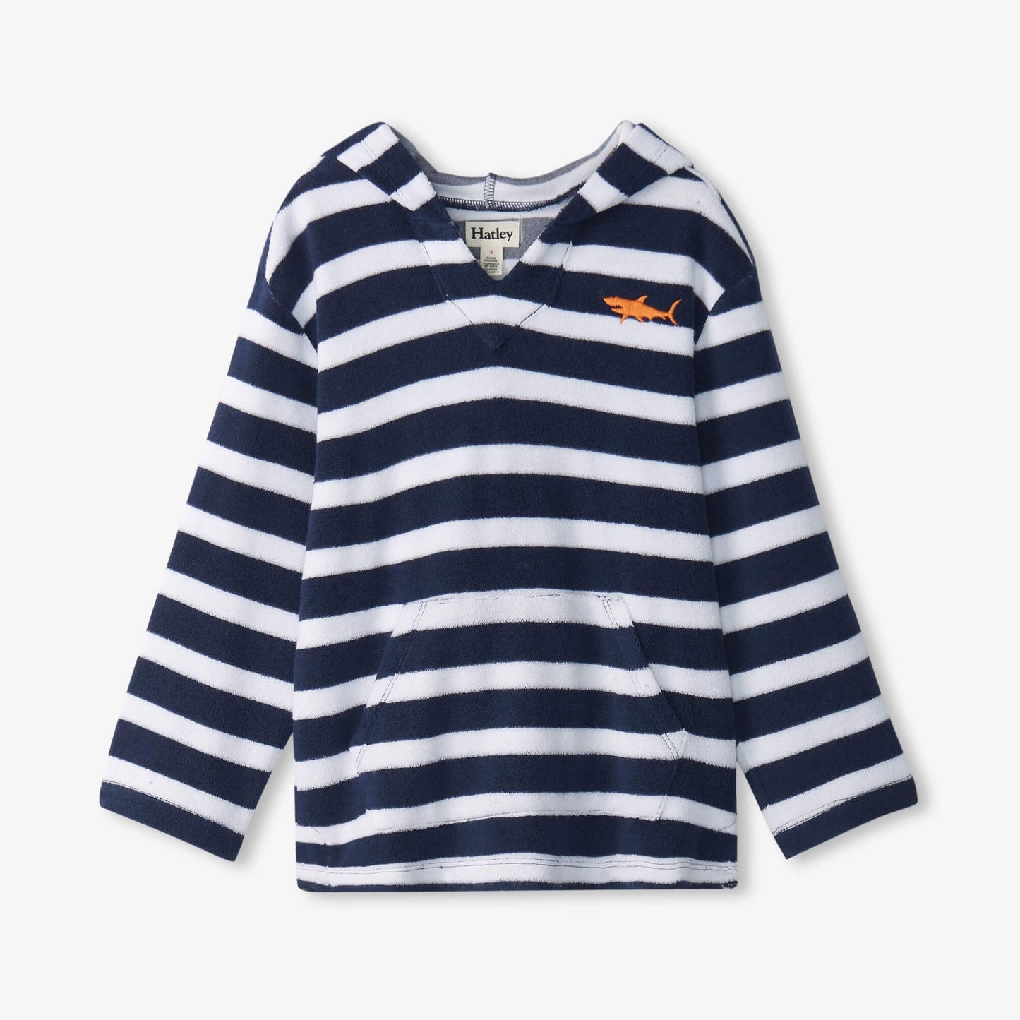 Hatley Deep Sea Stripes Terry Pull Over Hoodie