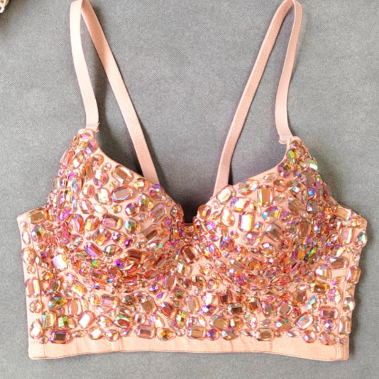 Diamond beading Crop Top