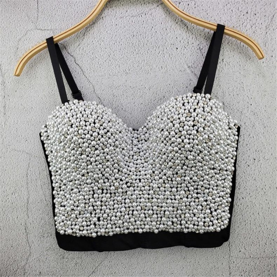 Pearls Crop Top