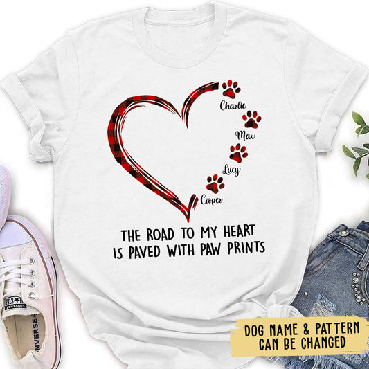 Road To Heart Pattern - Personalized Custom Women's T-shirt
