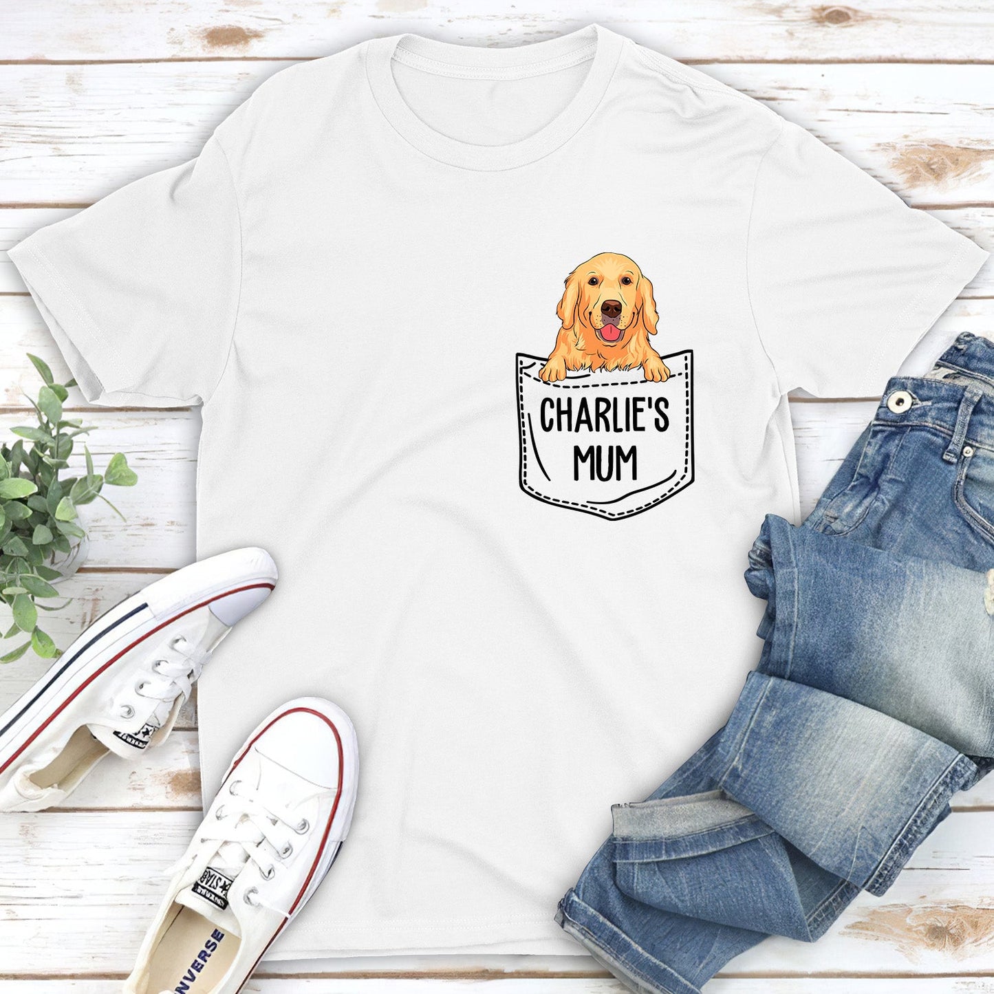 Pocket Dog Mom/ Dad - Personalized Custom Unisex T-shirt