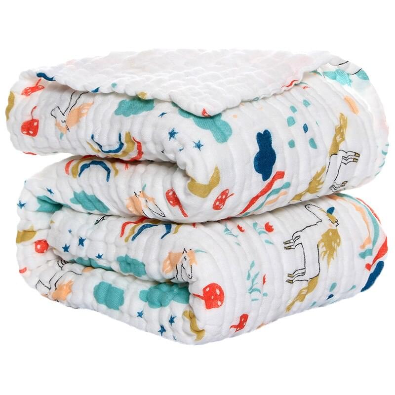 Heavenly Hugs Organic 6-Layer Baby Swaddle Muslin Blanket