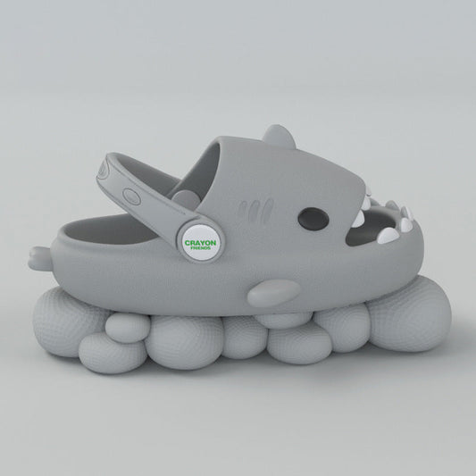 Shark Adventure Kids' Slides - Colorful Cartoon Shark Print Slippers for Boys and Girls