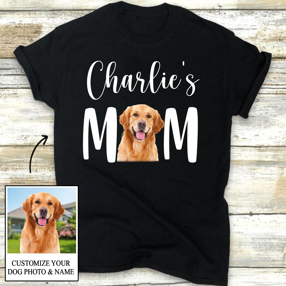 Dog Mom - Personalized Custom Photo Women's T-shirt
