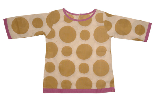 Baby Polka Tunic Kids' + Baby Tops Mirasa Design 18m Forest Yellow