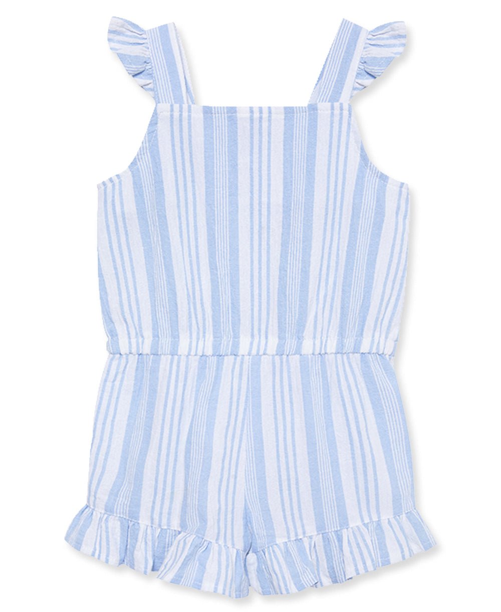 Blue Stripe Woven Romper