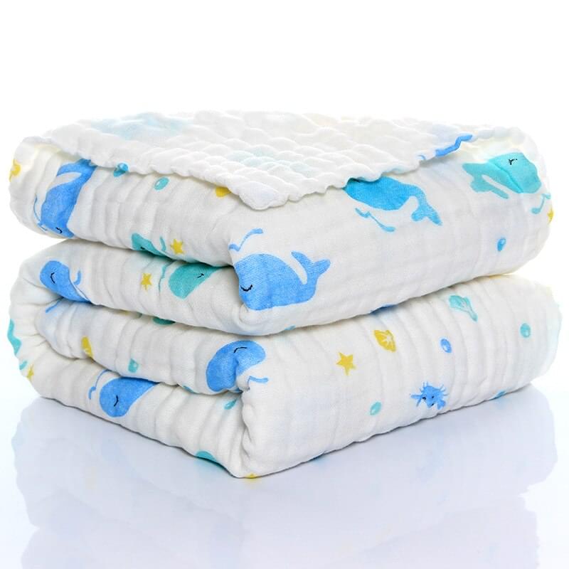 Heavenly Hugs Organic 6-Layer Baby Swaddle Muslin Blanket