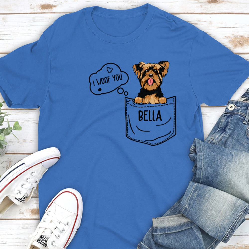Pocket Dog - Personalized Custom Unisex T-shirt