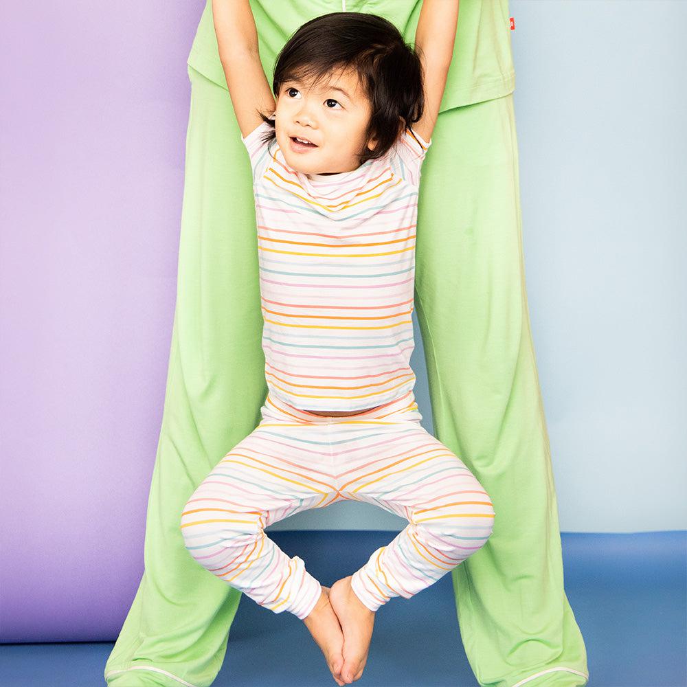 Magnetic Me Candy Stripe Modal Magnetic No Drama Pajama Short Sleeve Set