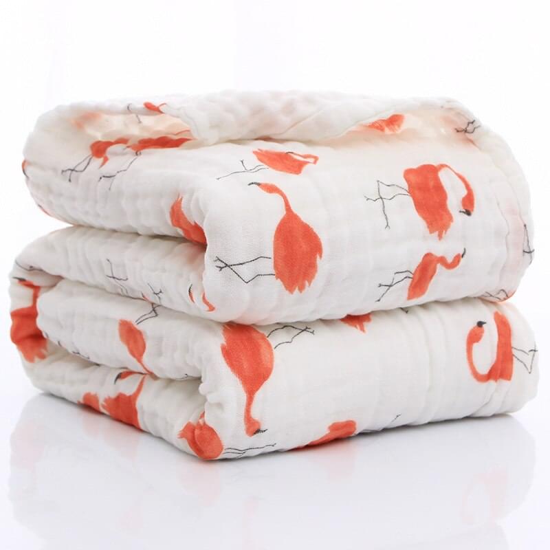 Heavenly Hugs Organic 6-Layer Baby Swaddle Muslin Blanket