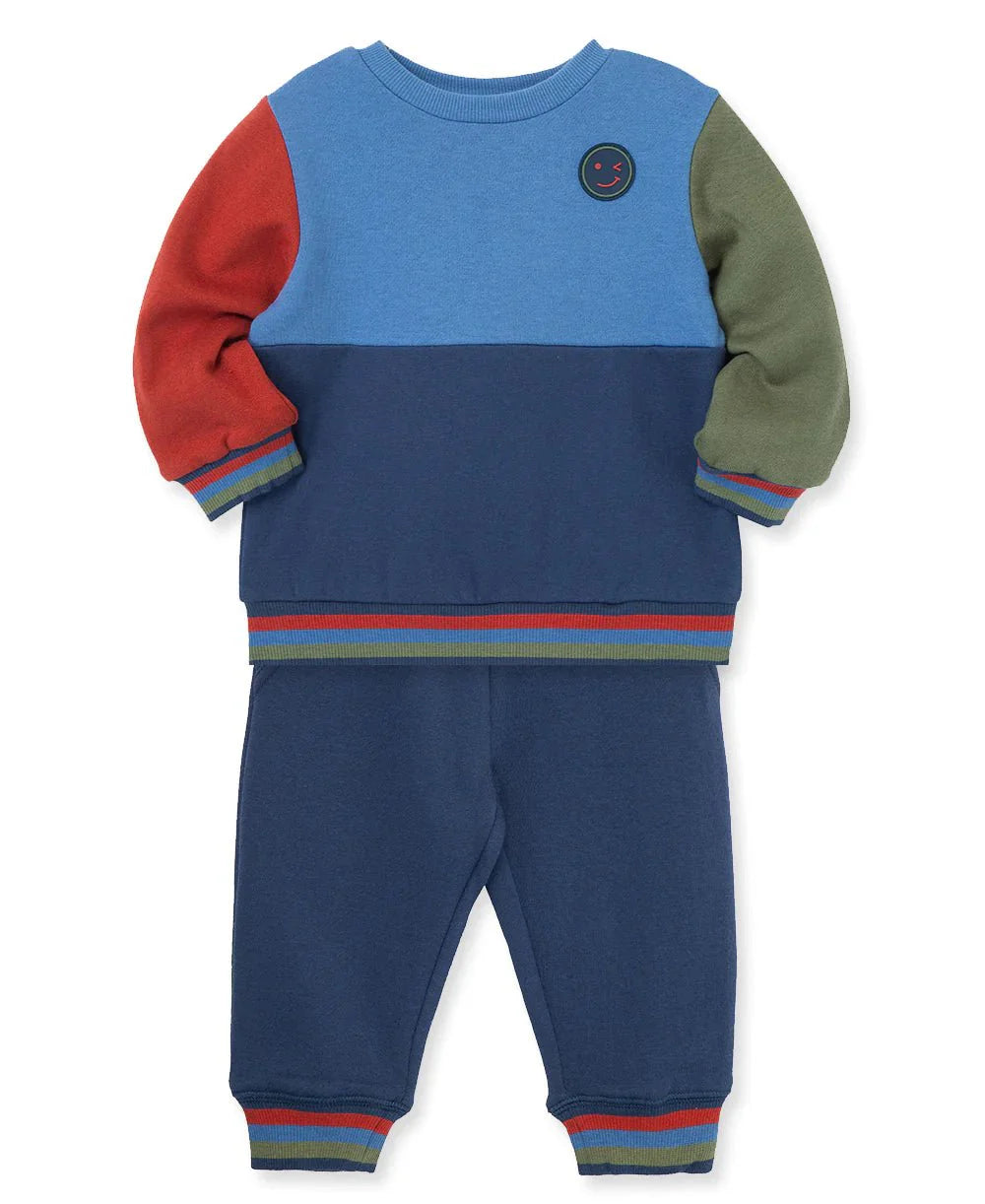 Colorblock 2Pc Sweatshirt Set