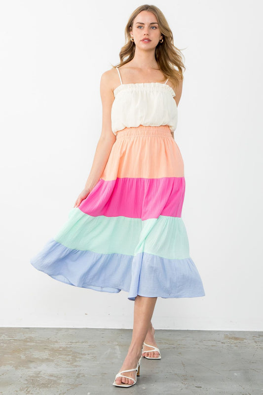 Colorblocked Midi Dress