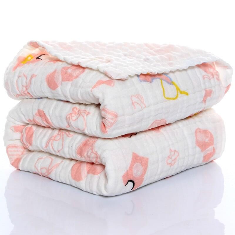 Heavenly Hugs Organic 6-Layer Baby Swaddle Muslin Blanket