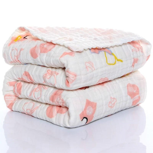 Heavenly Hugs Organic 6-Layer Baby Swaddle Muslin Blanket