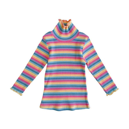 Disco Panda Kids Retro Rainbow Striped Top