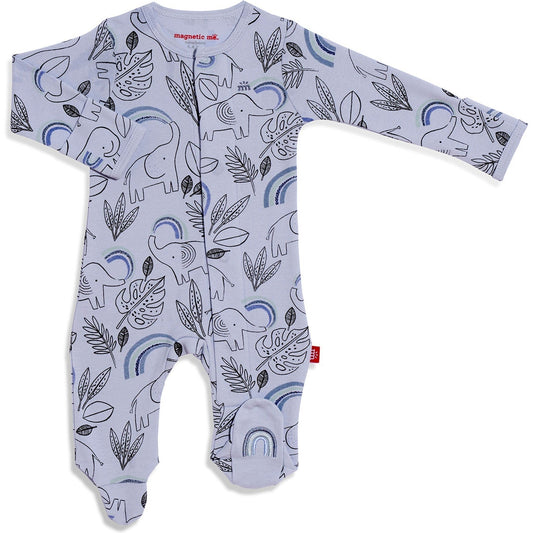 Magnetic Me Ellie Go Lucky Blue Organic Cotton Footie
