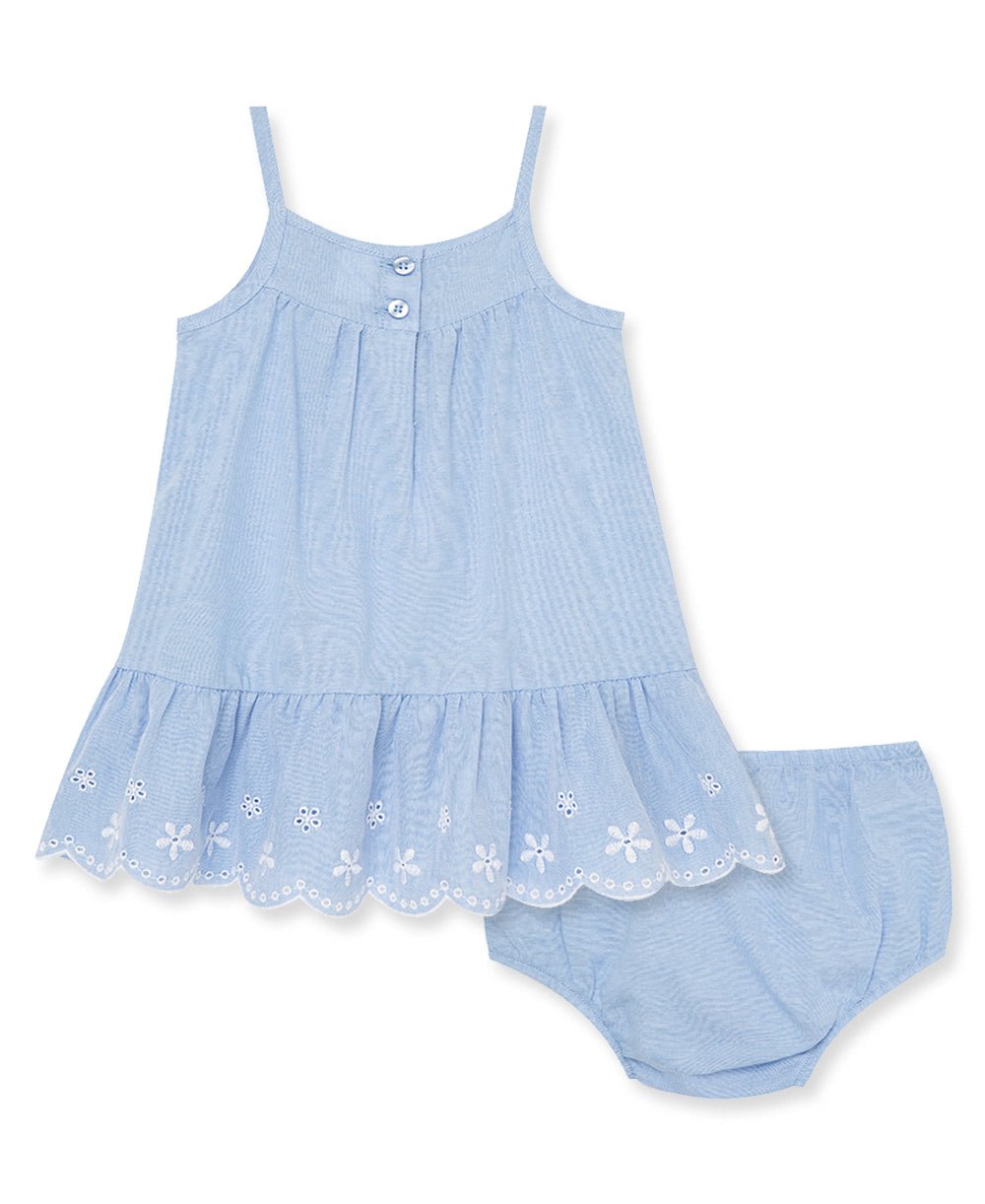 Embroidered Blue Sundress