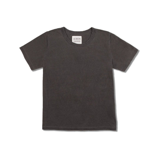 Organic Cotton Vintage Boy Tee | Faded Black