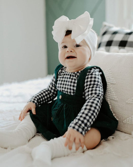 Bailey's Blossom- Fallon Corduroy Suspender Skirt- Olive