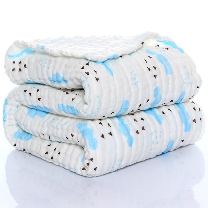 Heavenly Hugs Organic 6-Layer Baby Swaddle Muslin Blanket