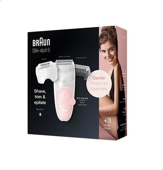 Braun Silk Epil 5-620 Wet & Dry Epilator With 4 Extras incl. Shaver Head