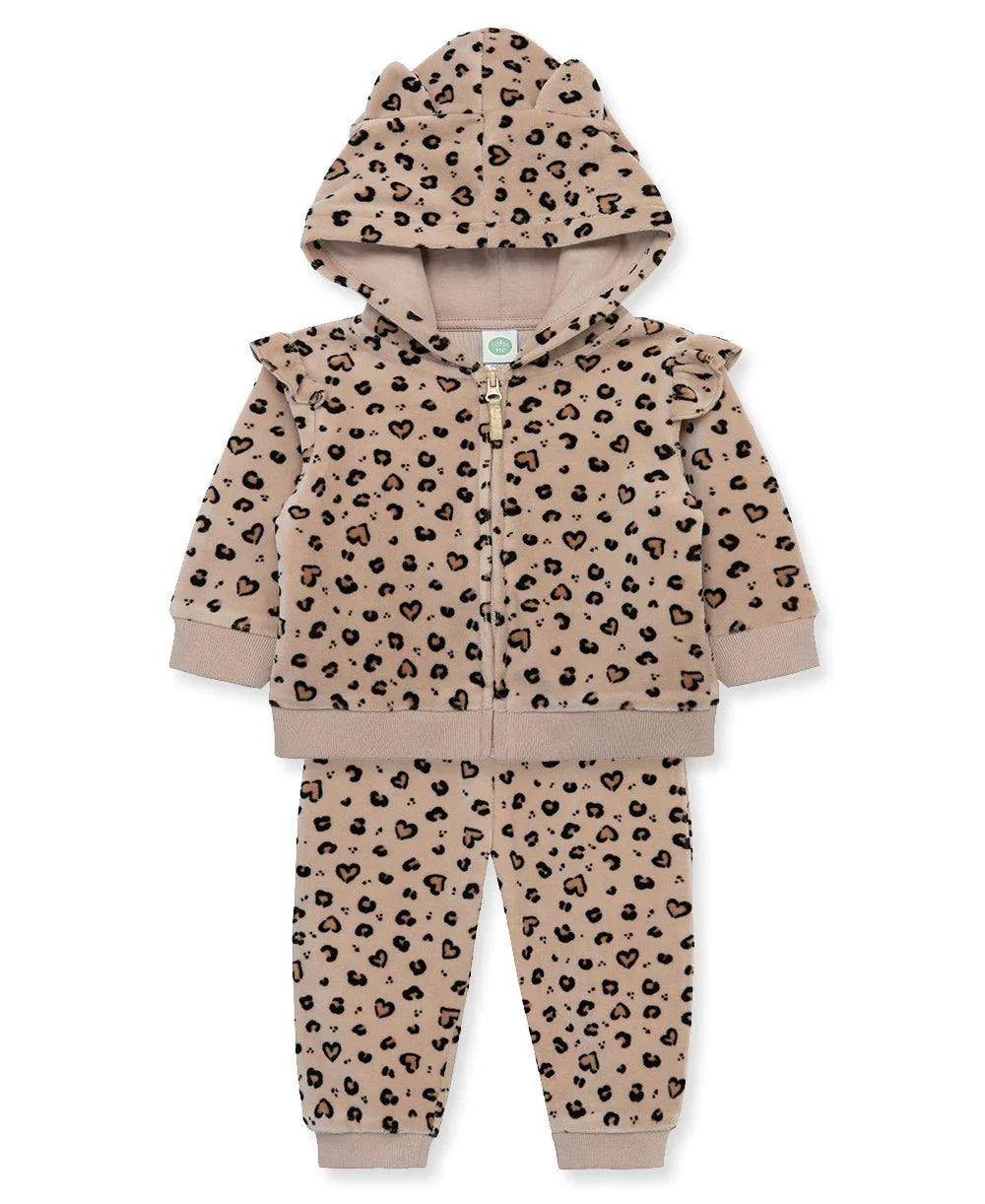 Leopard 2Pc Hoodie Set