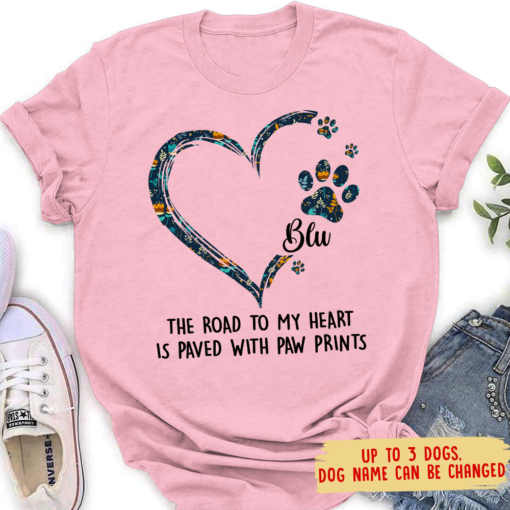 Road To Heart Pattern - Personalized Custom Women's T-shirt