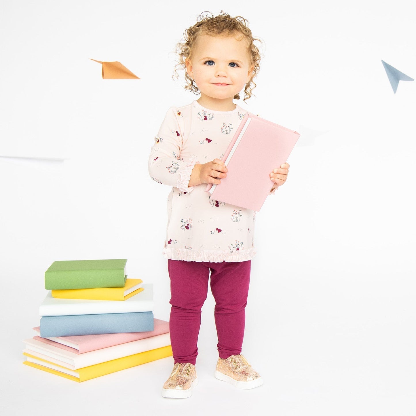 Magnetic Me Li'l Red Modal Magnetic Roll Around Long Sleeve Top + Pant Set