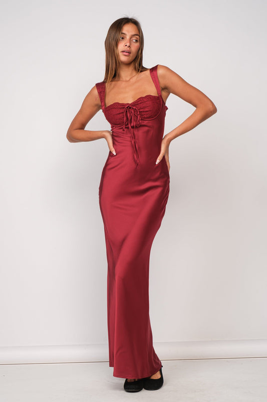 Lizzie Satin Maxi Dress