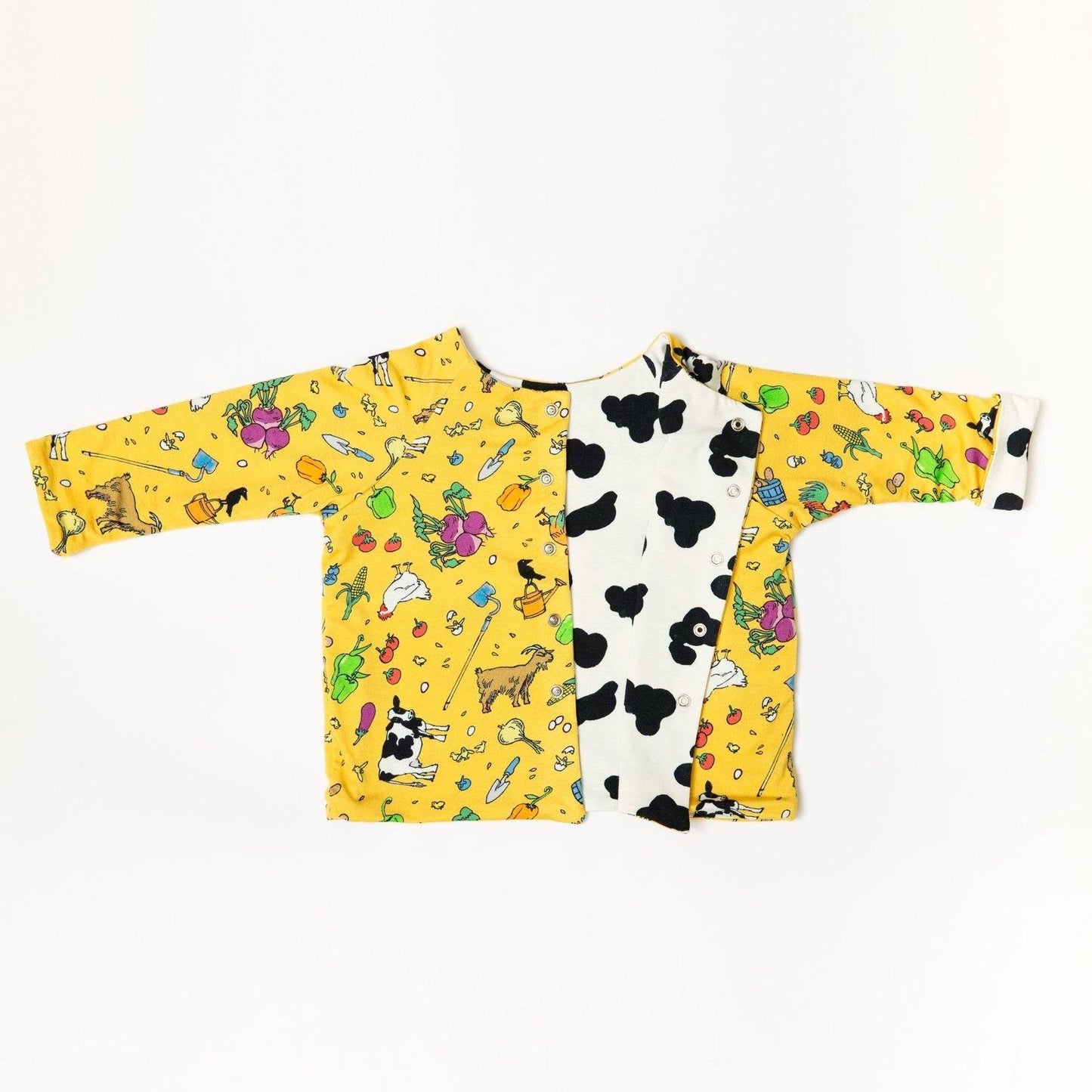 Baby's Soft Bamboo Reversible Farm + Cow Cardigan
