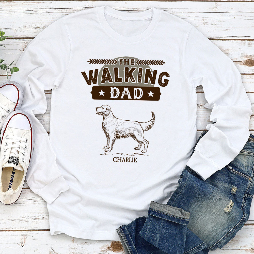 The Vintage Walking Dad - Personalized Custom Long Sleeve T-shirt