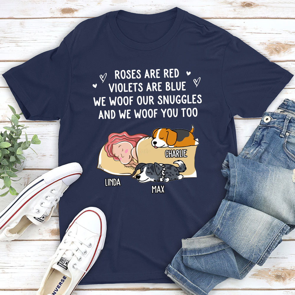 Woof Snuggles 2 - Personalized Custom Unisex T-shirt