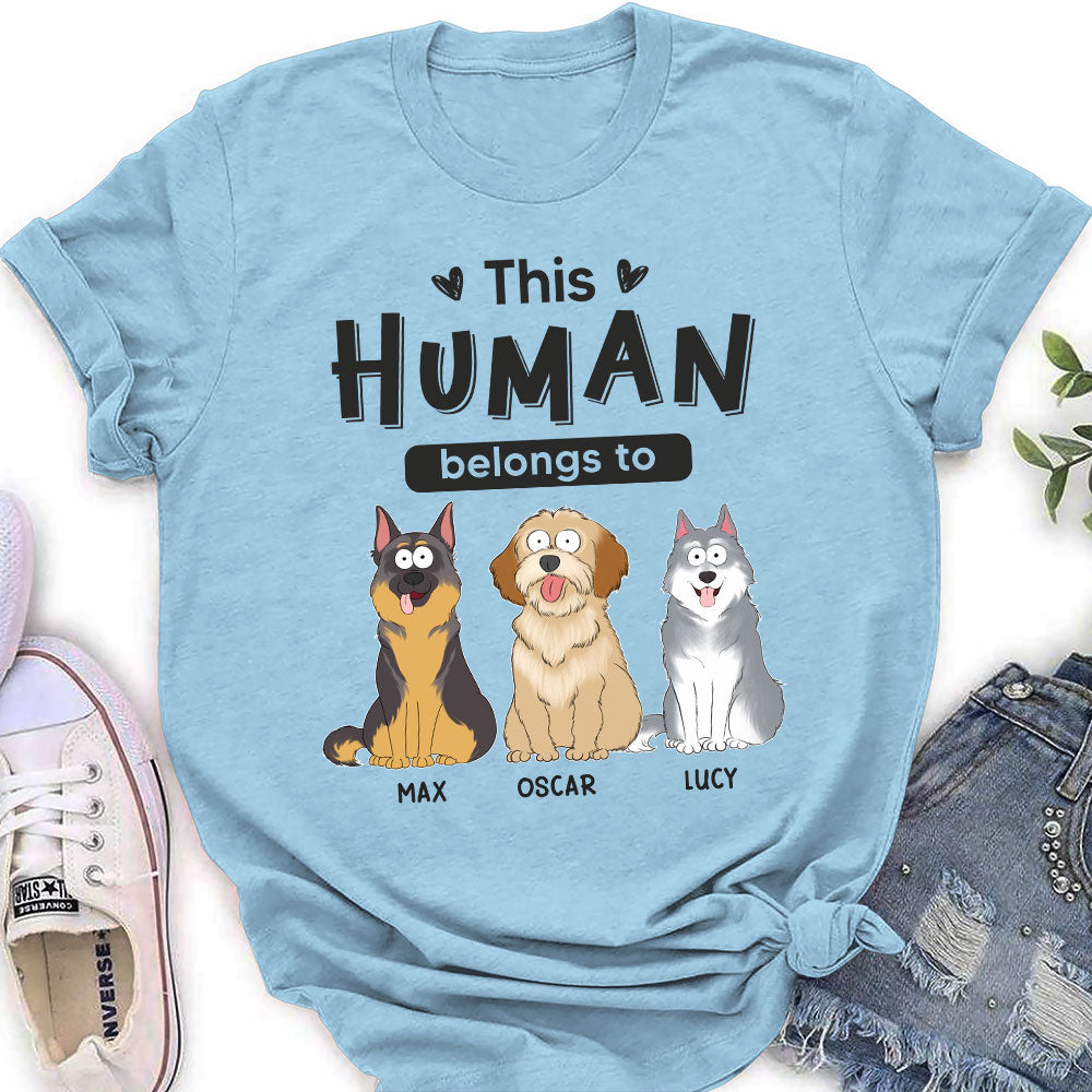 Belongs To Dogs - Personalized Custom Women's T-shirt