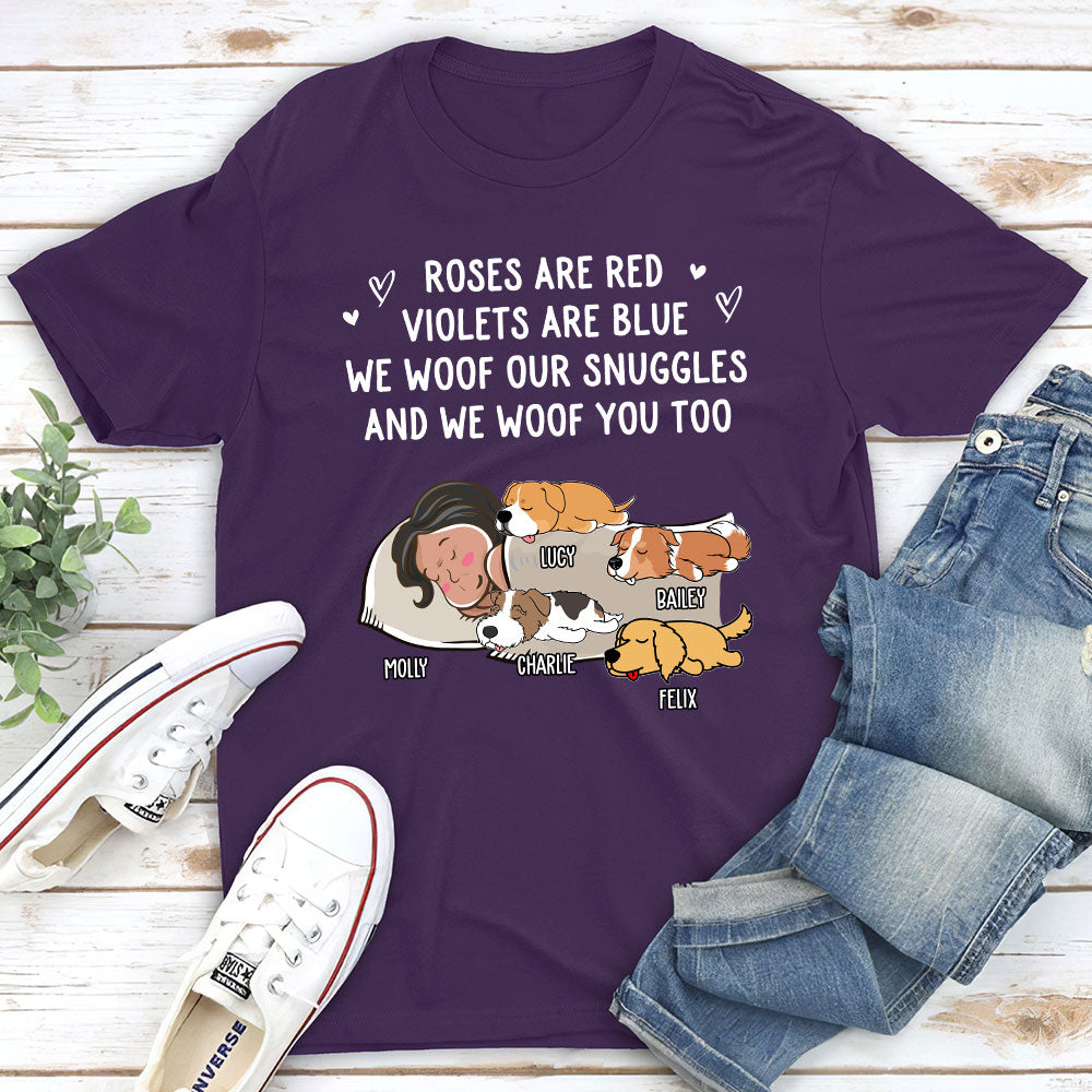 Woof Snuggles 2 - Personalized Custom Unisex T-shirt