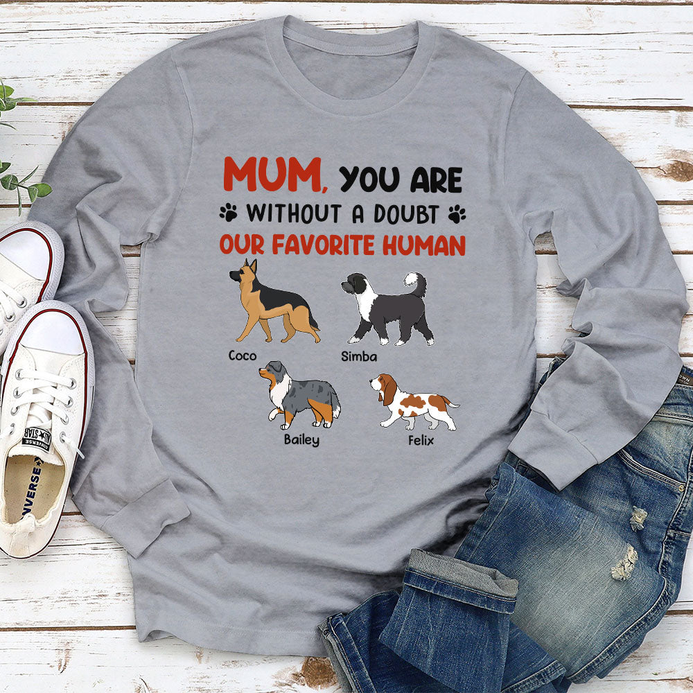 Favorite Hooman No Doubt - Personalized Custom Long Sleeve T-shirt