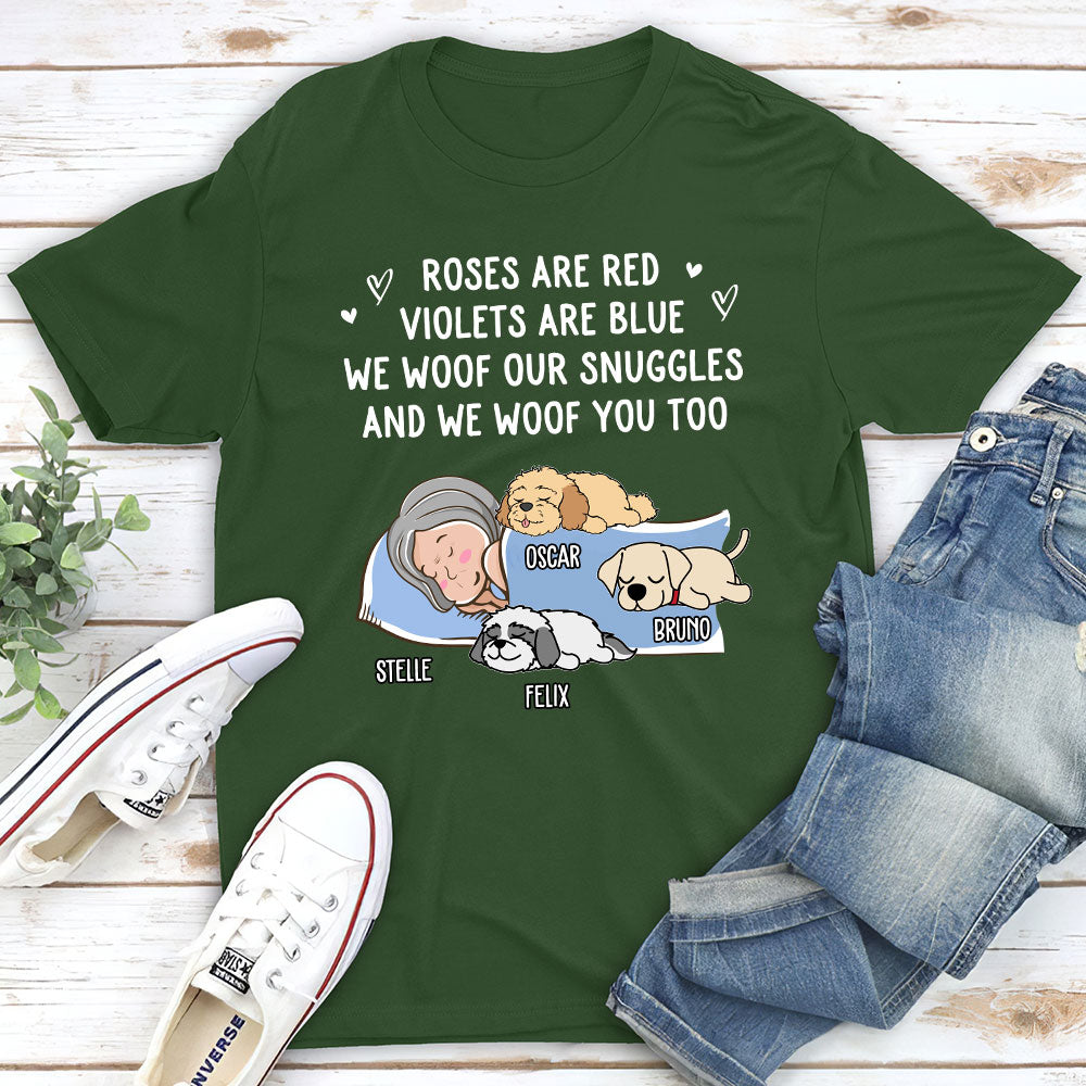 Woof Snuggles 2 - Personalized Custom Unisex T-shirt