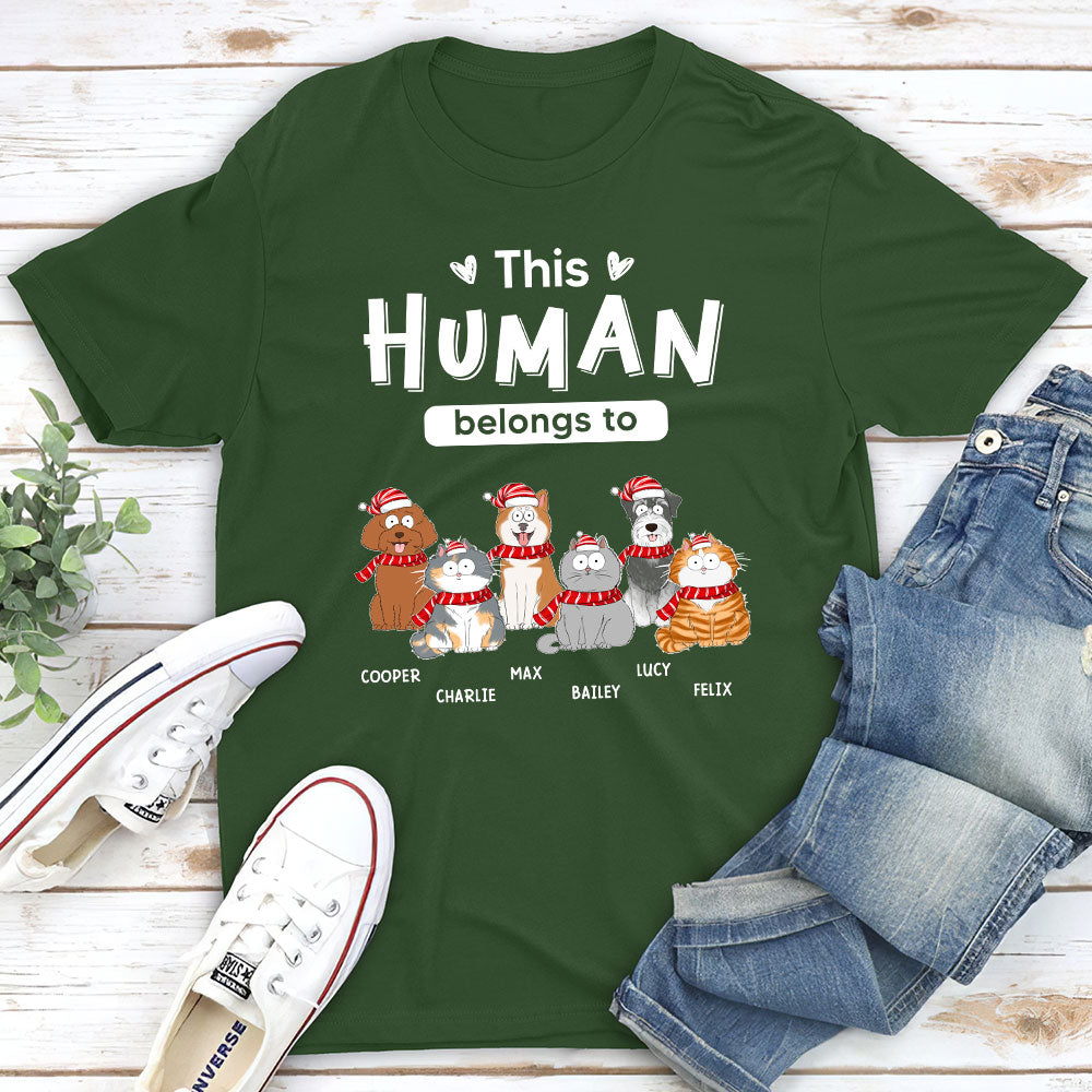 Belongs To Pets Christmas - Personalized Custom Unisex T-shirt