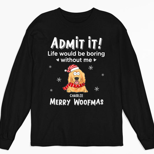 Funny Peeking Admit - Personalized Custom Long Sleeve T-shirt