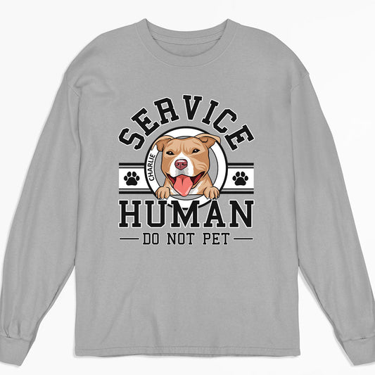 Dog Service Human Logo - Personalized Custom Long Sleeve T-shirt