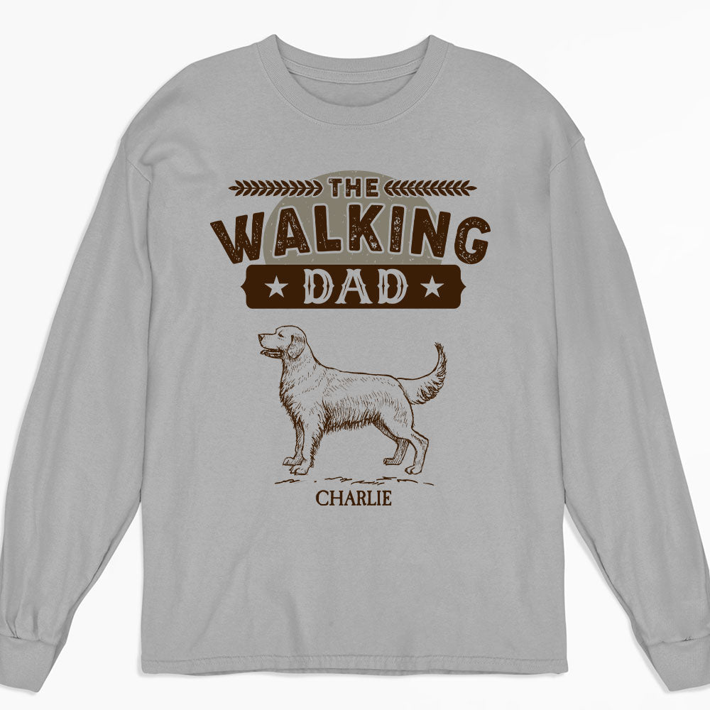The Vintage Walking Dad - Personalized Custom Long Sleeve T-shirt