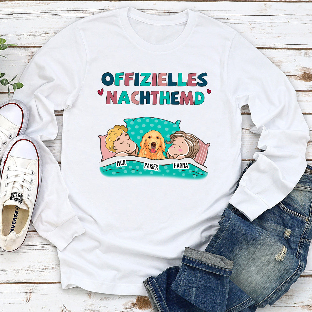 Offizielles Nachthemd Für Paare - Personalisiertes Langarm T-Shirt
