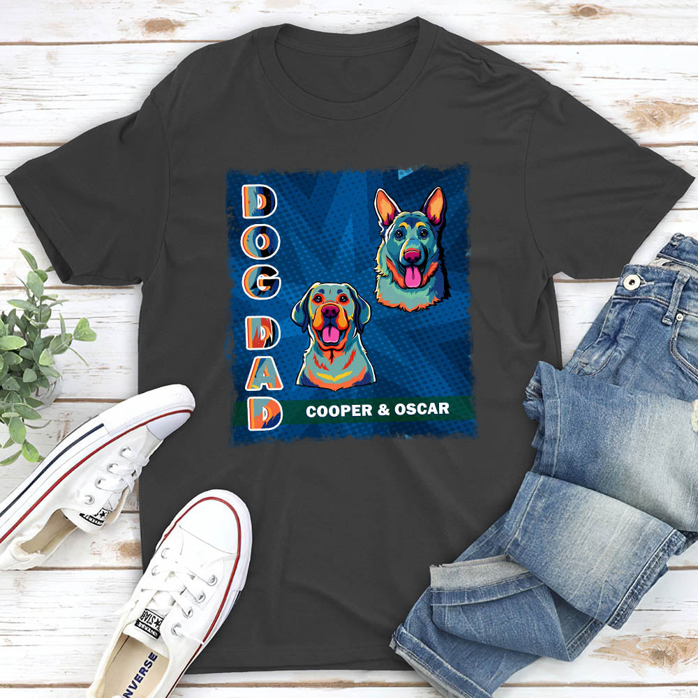 Dog Mom Dad Popart - Personalized Custom Unisex T-shirt