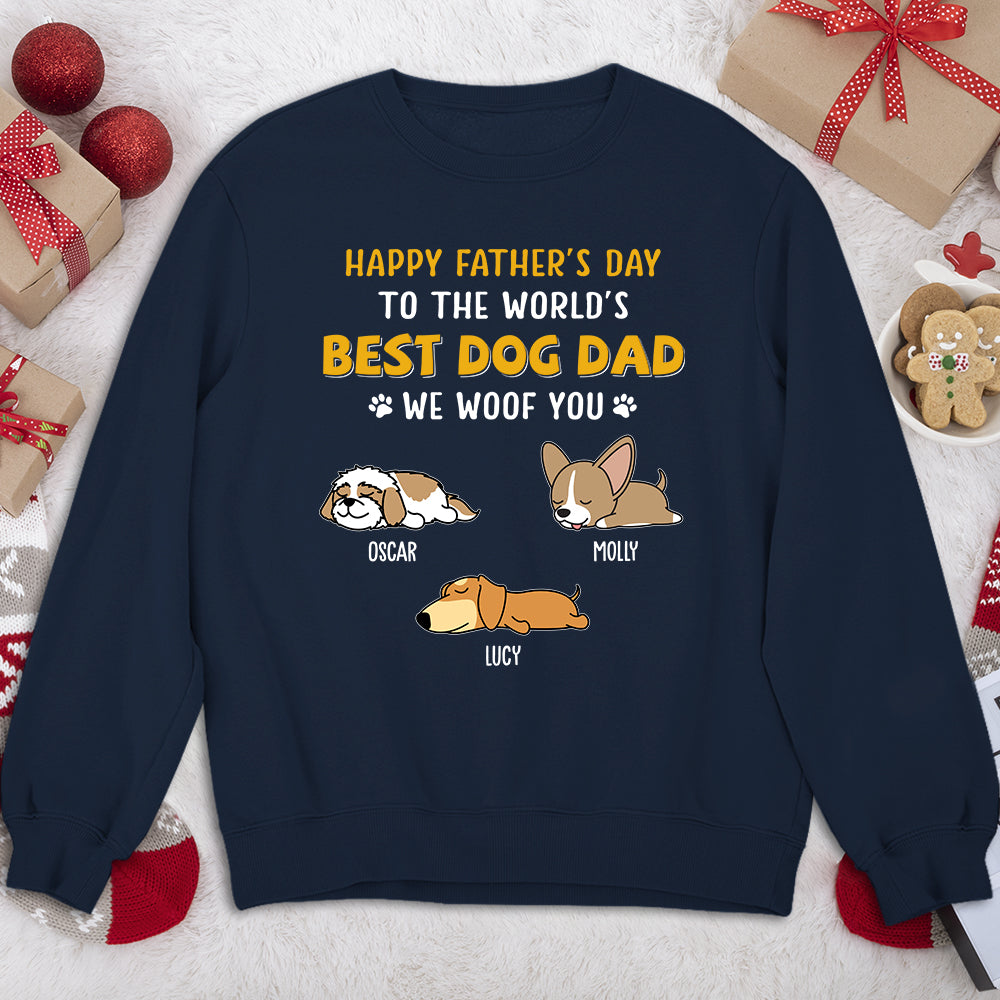 Woof You So Much Dad - Personalized Custom Sweatshirt