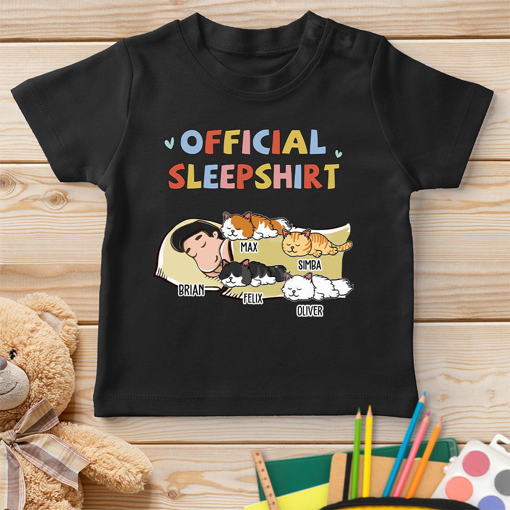 Sleeping Cat Sleepshirt - Personalized Custom Youth T-shirt