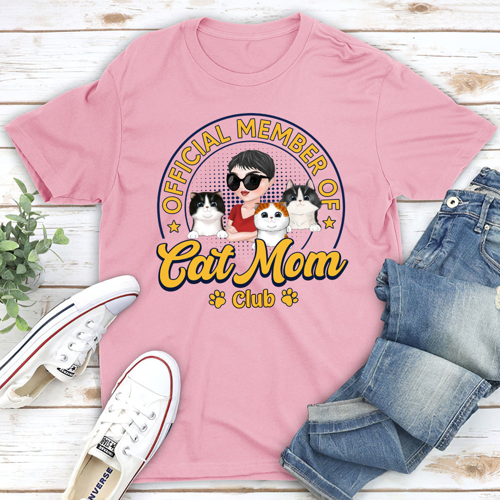 Member Of Cat Mom Club - Personalized Custom Unisex T-shirt